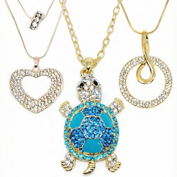 Lot of 3 Women’s Long Necklaces – High-Quality Fashion Jewelry Bundle, New - Picture 1 of 1